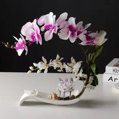 Eternal Grace™ - Arrangements da Butterflor Orchidea cun Vasa da Ceramica