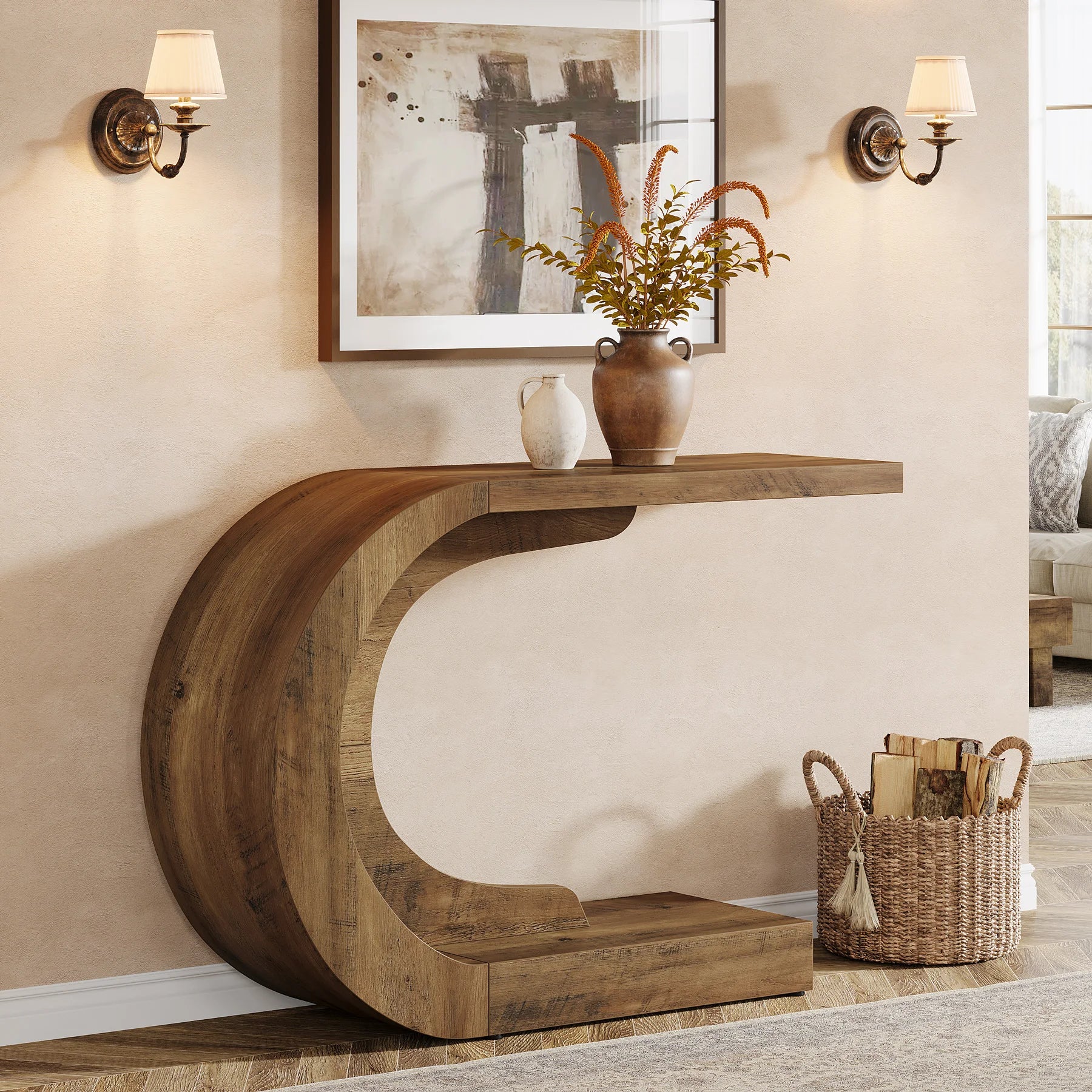 WaveForm™ C-Shaped Console Table