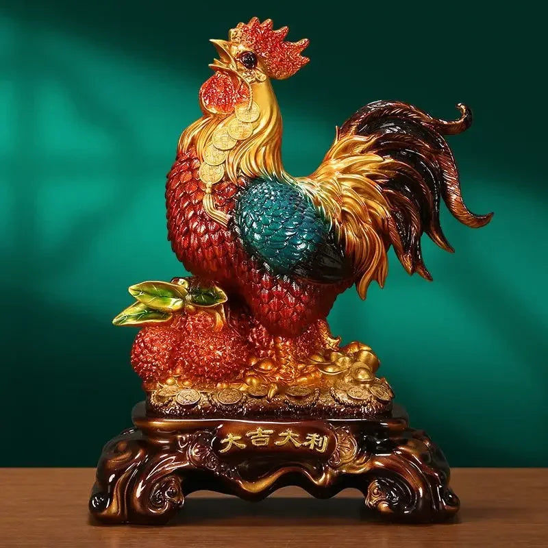 GOLDEN HERALD | Fortune Rooster Sculpture