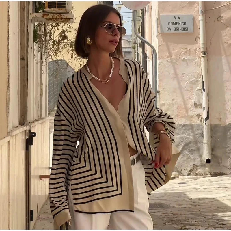 Riviera Stripe Relaxed Blouse