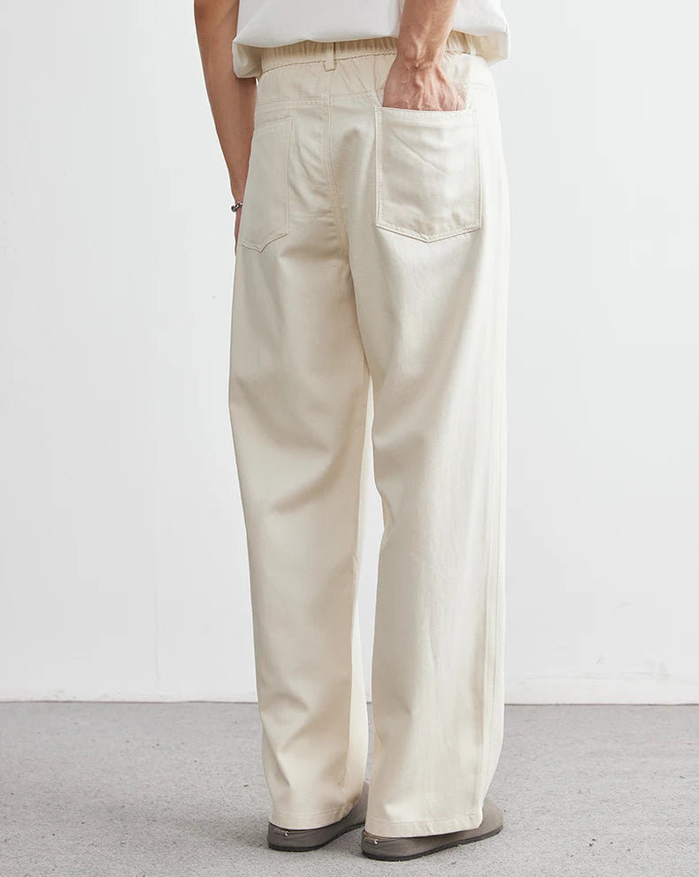 Lyocell-Cotton Washed Casual Pants