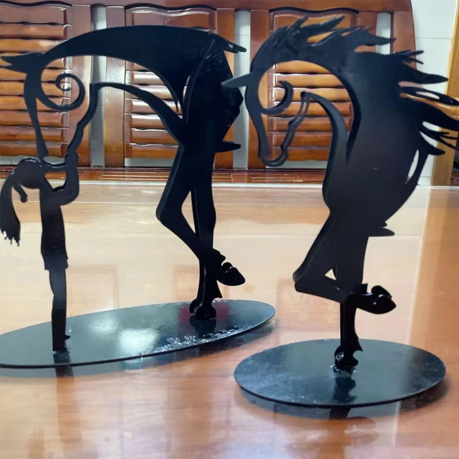 Sacred Bond - Hand-Forged Horse & Human Sculpture