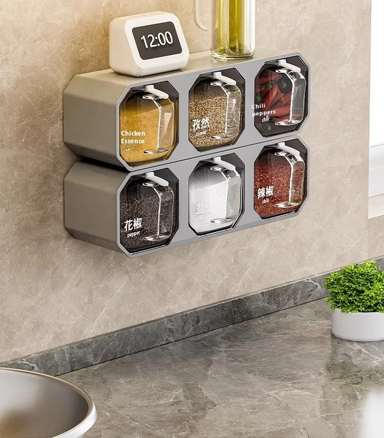 SpiceVault™ Wall-Mounted Spice Organizer