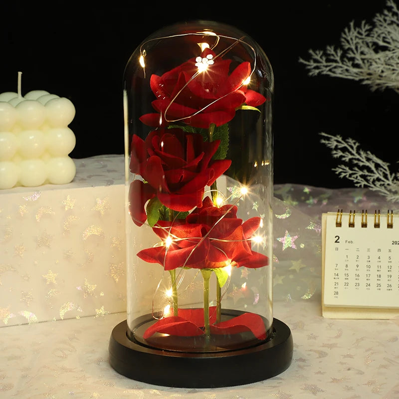 Agape Roses™ - Esposiziun da Lumin da Roes Encapsuladas