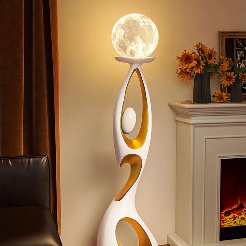 Lunar Embrace™ Sculptural Floor Lamp