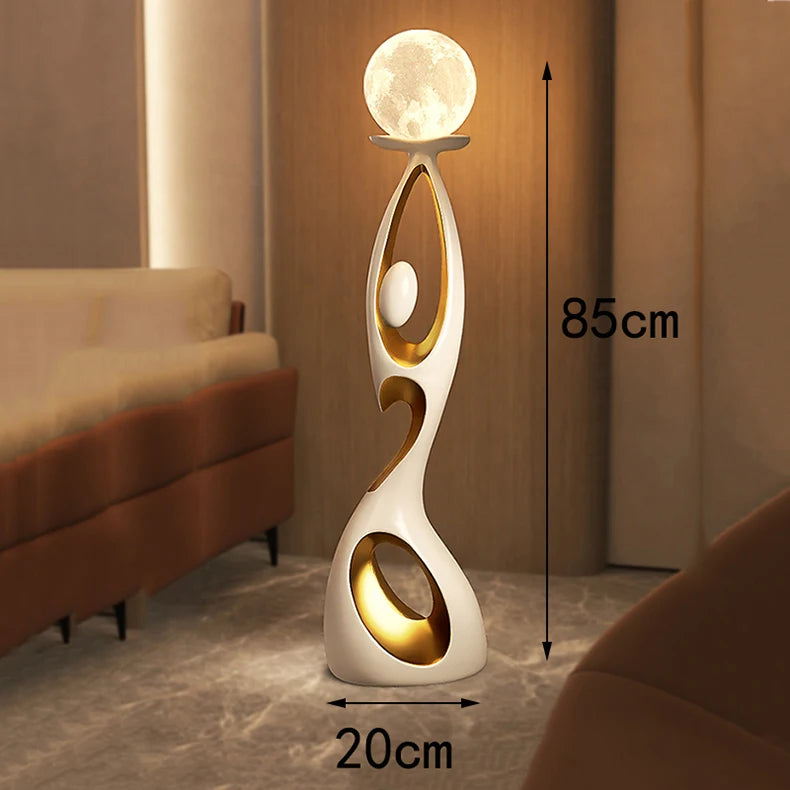 Lunar Embrace™ Sculptural Floor Lamp