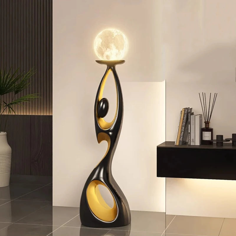 Lunar Embrace™ Sculptural Floor Lamp