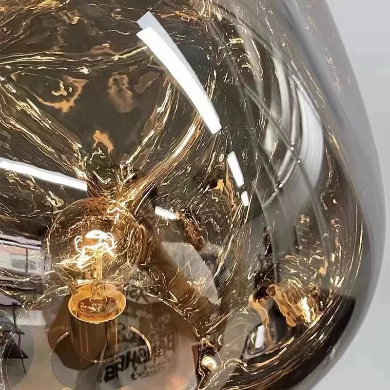 The Vulcan - Organic Form Floor Lamp with Smoke Gray Shade