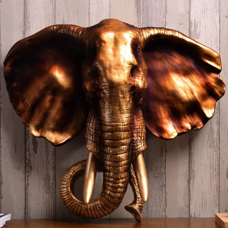 ELEPHANT HEAD WALL SCULPTURE