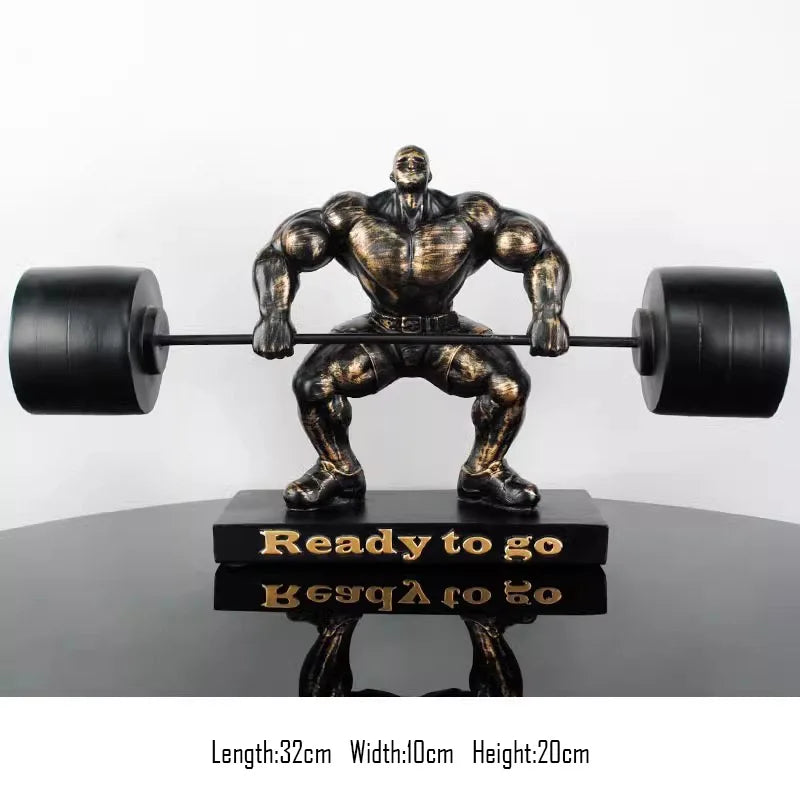 The Ironborn - Muscular Bodybuilder Sculpture in Cold-Cast Resin