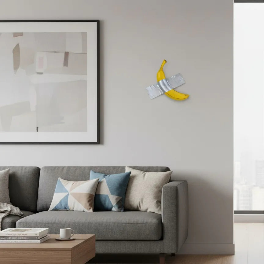 Taped Banana Wall Decor