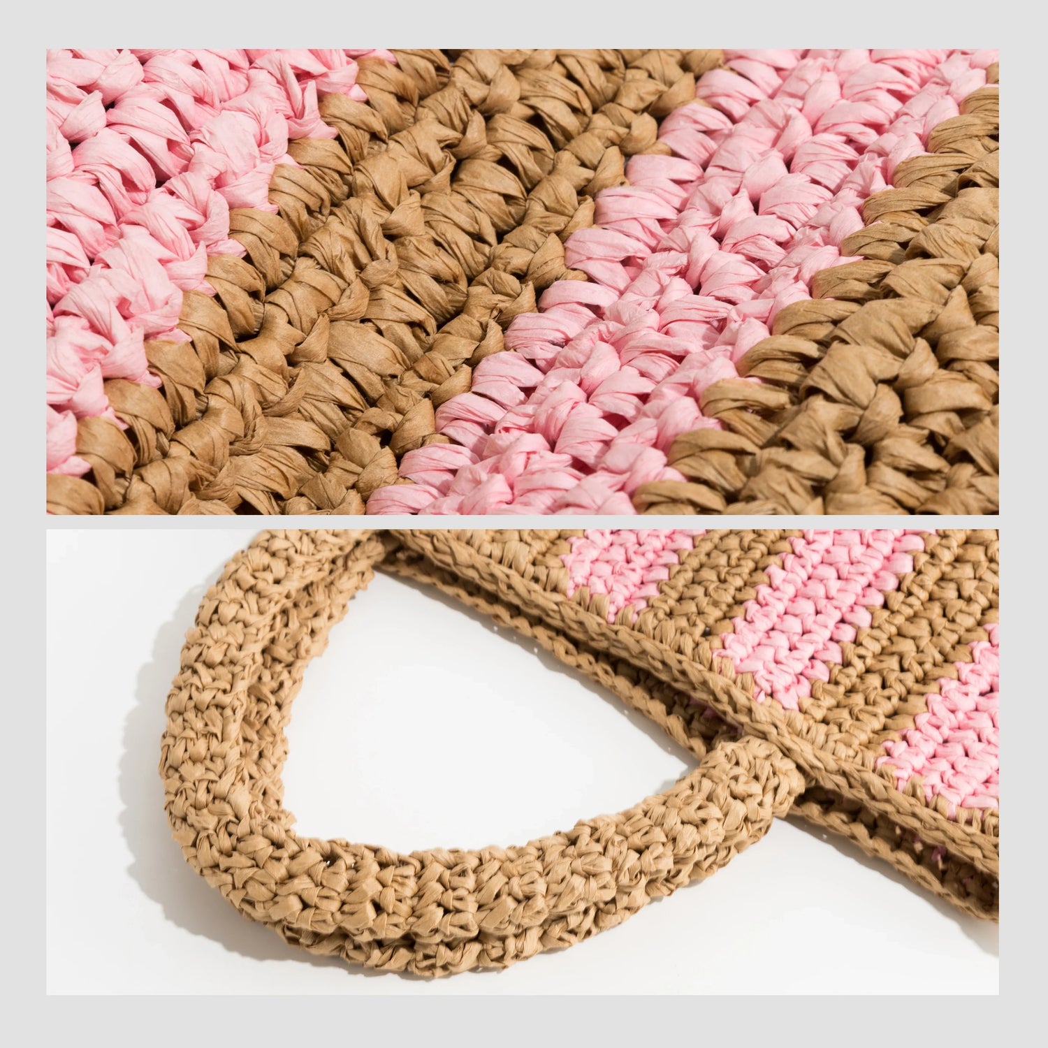 Handgewebte Strohtasche für den Strand