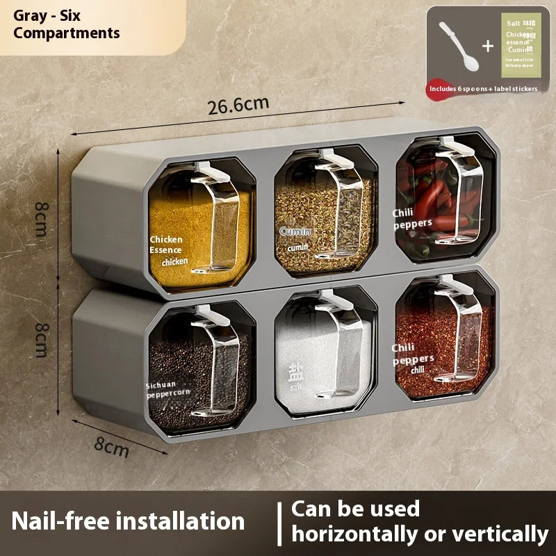 SpiceVault™ Wall-Mounted Spice Organizer