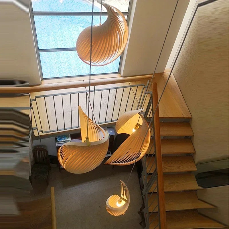 The Marea - Shell-Inspired Pendant Light in Natural Materials