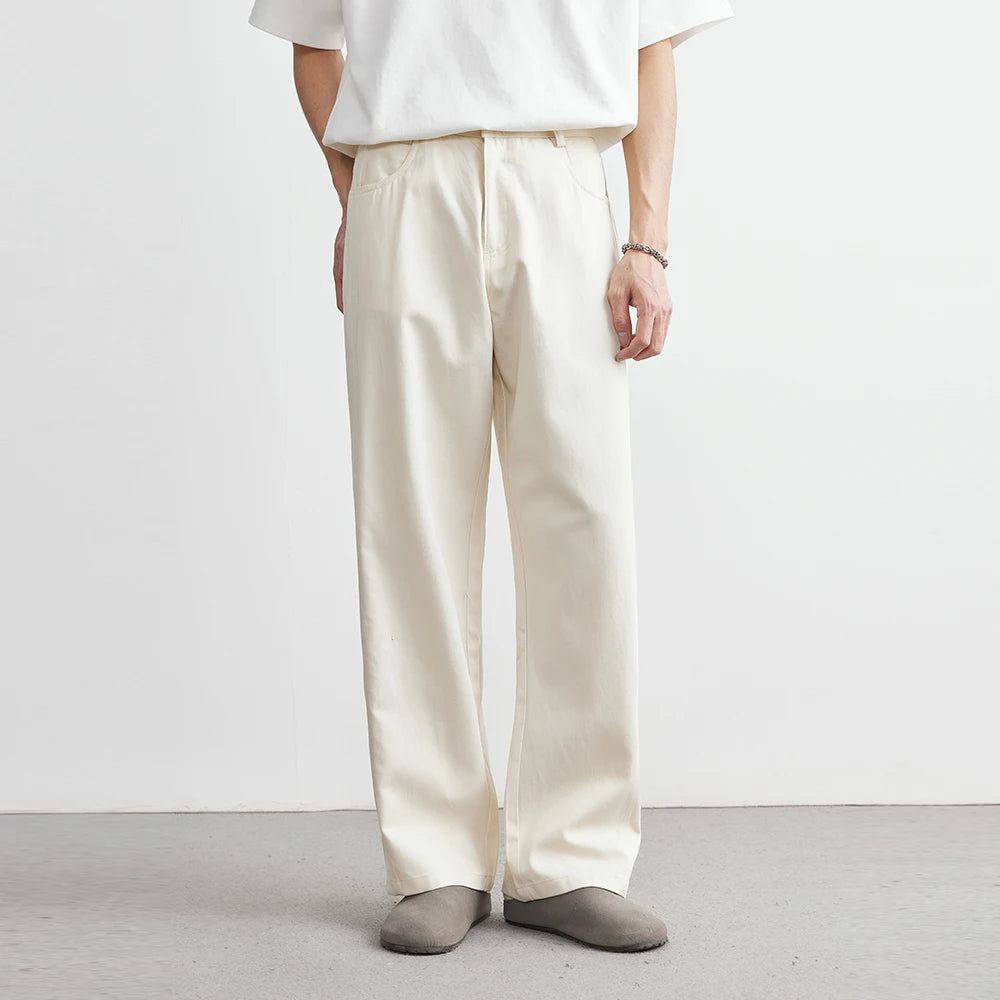 Lyocell-Cotton Washed Casual Pants