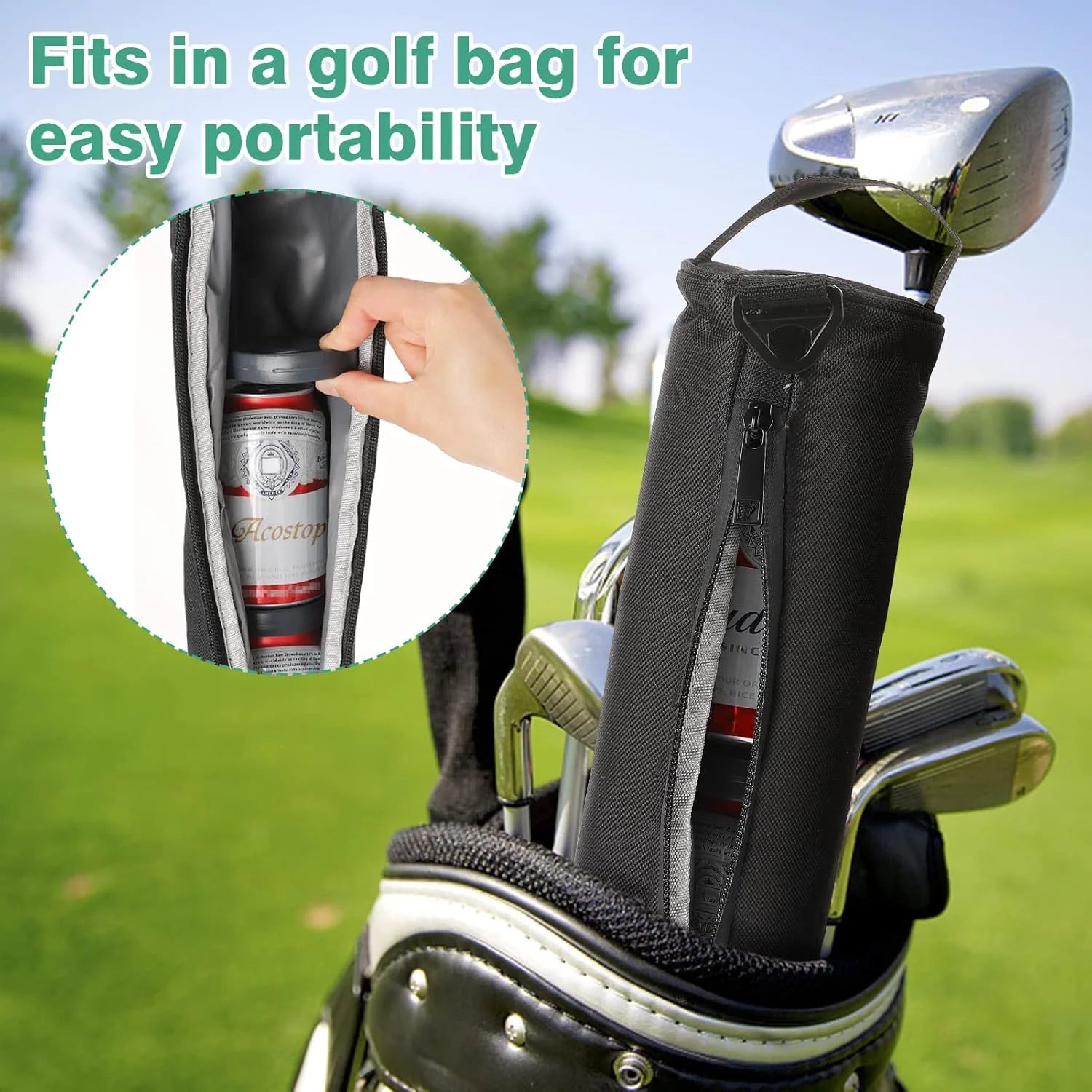 Beer Cooling Sleeve For Golf Bag