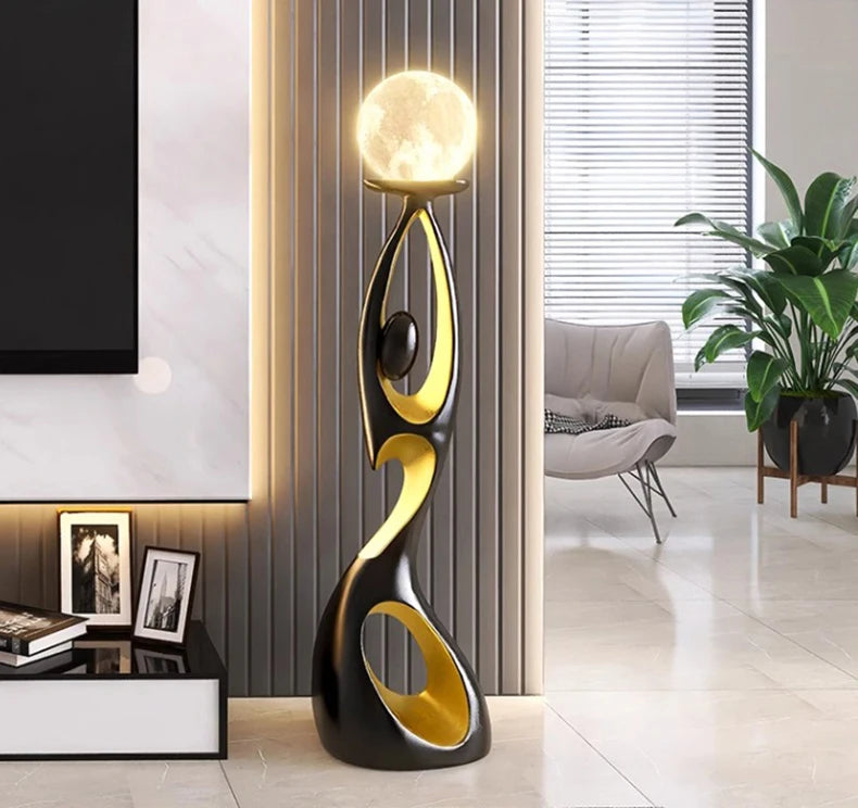 Lunar Embrace™ Sculptural Floor Lamp