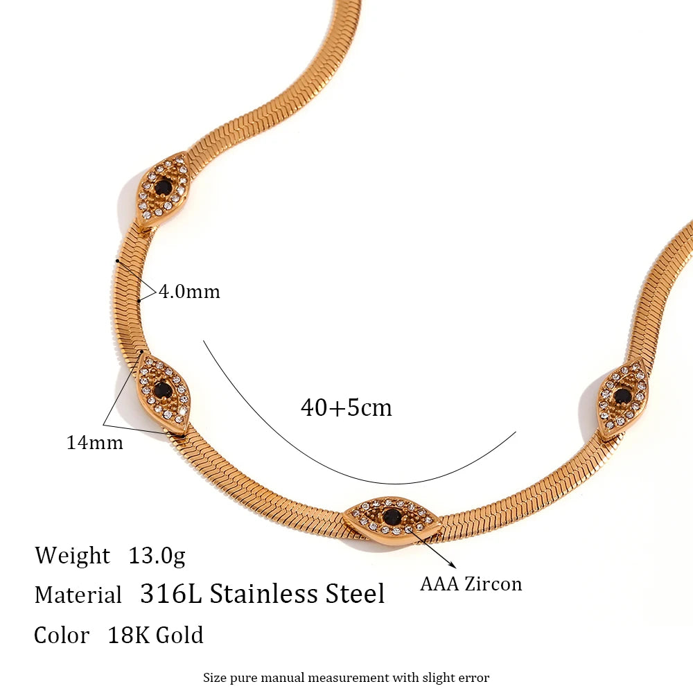 Aurelia Gold Evil Eye Necklace