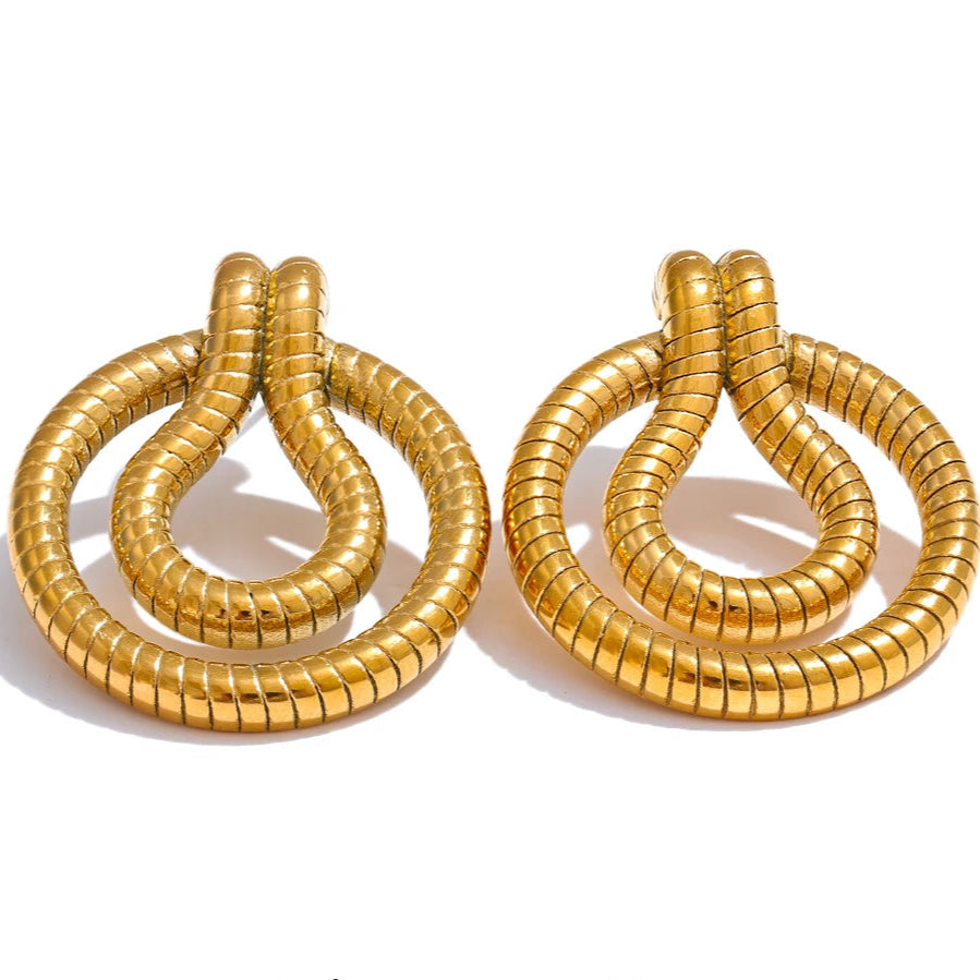 EleanorGold™ GeoSnake Orecchini