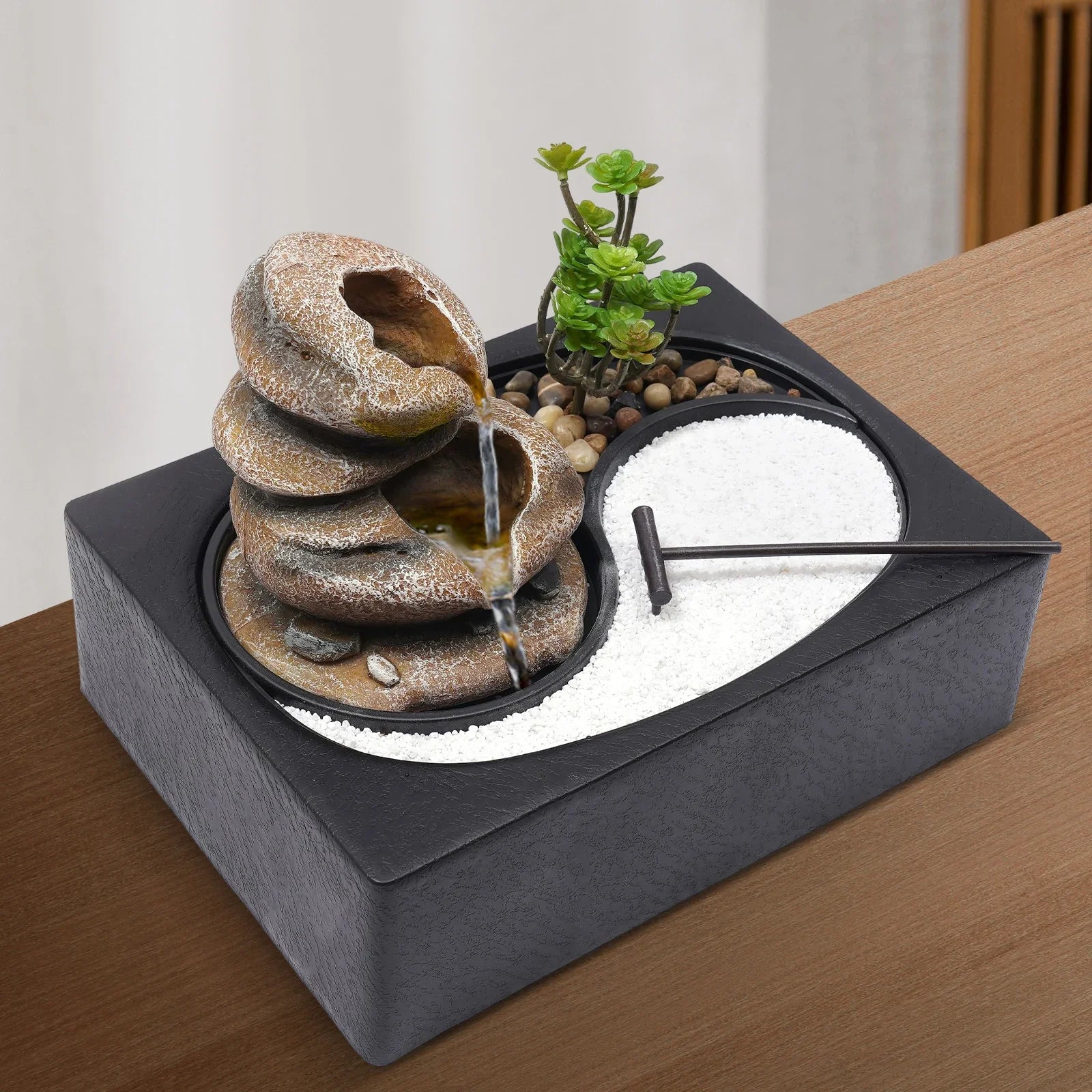 ZenCascade™ LED Tabletop Water Fountain