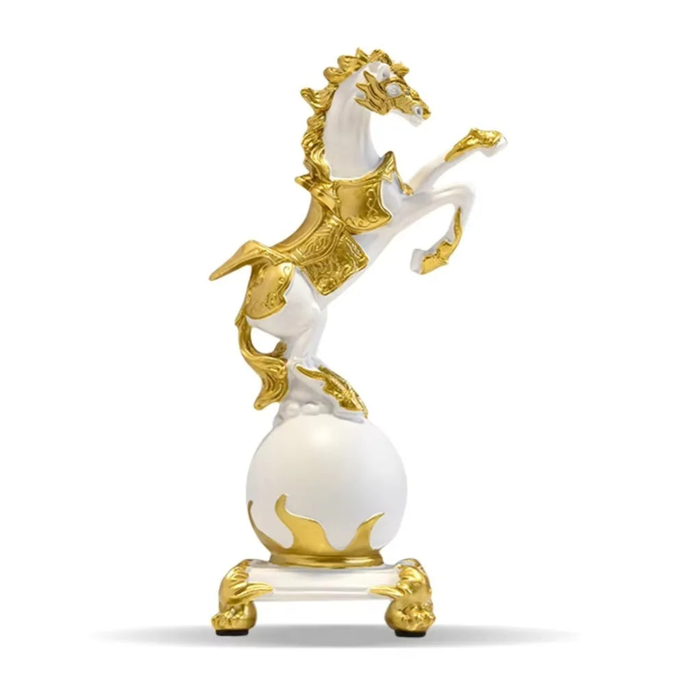 WORLD CONQUEROR | Rearing Horse Globe Sculpture