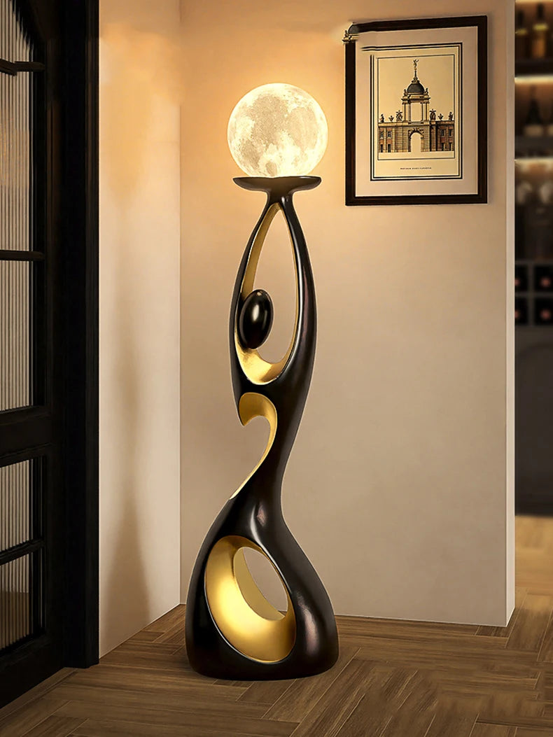 Lunar Embrace™ Sculptural Floor Lamp