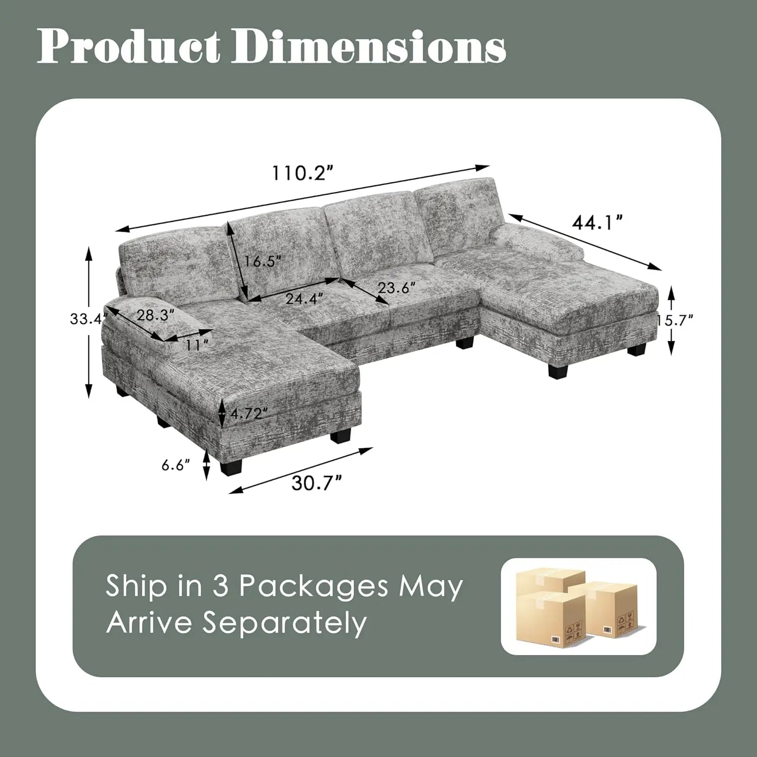 ModuLuxe™ U-Shaped Sectional