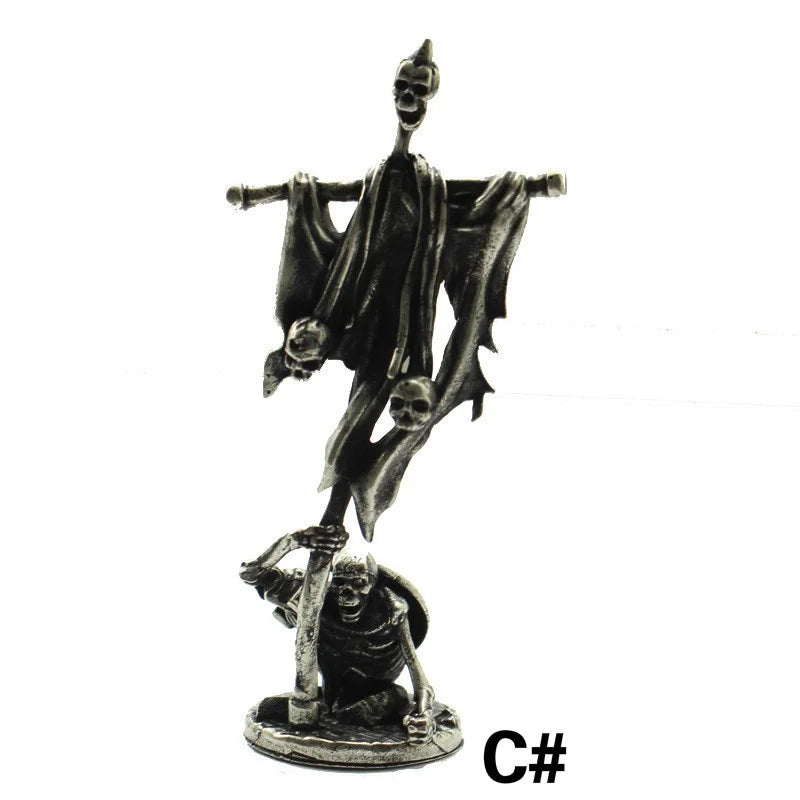 The Legion - Skeleton Soldier Figurine in Aged Copper