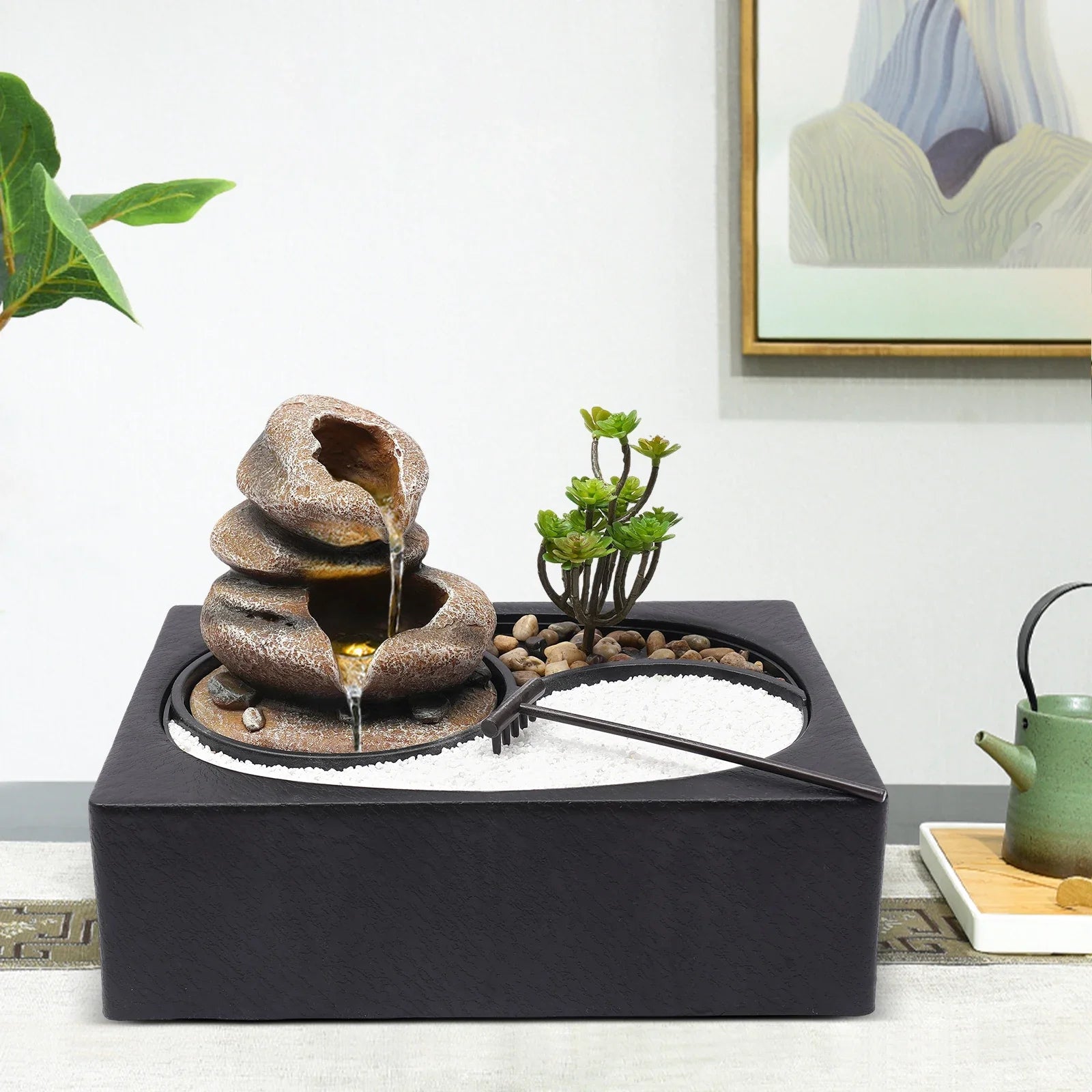 ZenCascade™ LED Tabletop Water Fountain