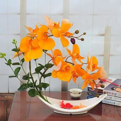Eternal Grace™ - Arrangements da Butterflor Orchidea cun Vasa da Ceramica