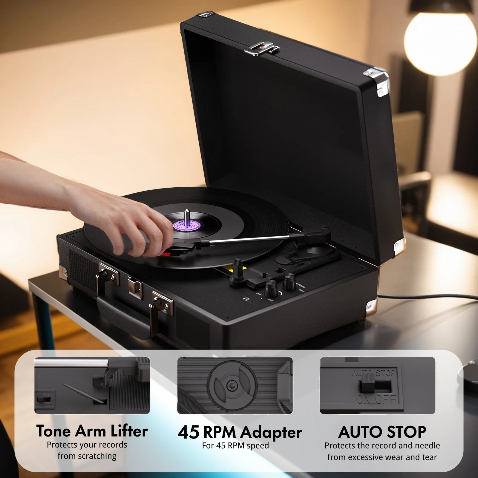VinylEx™ Professional Suitcase Turntable
