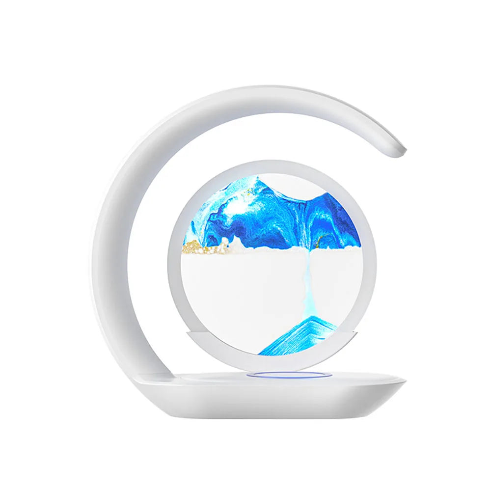 ZenFlow™ Wireless Charging Hourglass Lamp