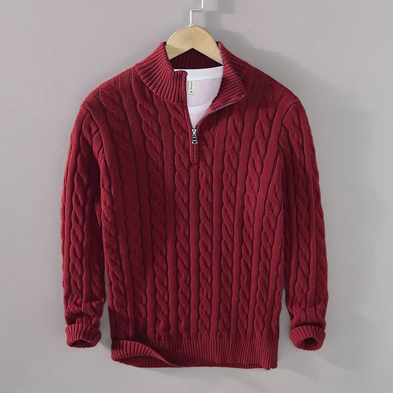Heritage Quarter-Zip Cotton Pullover
