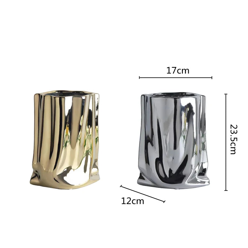 Ruffle & Shine™ Ceramic Vase