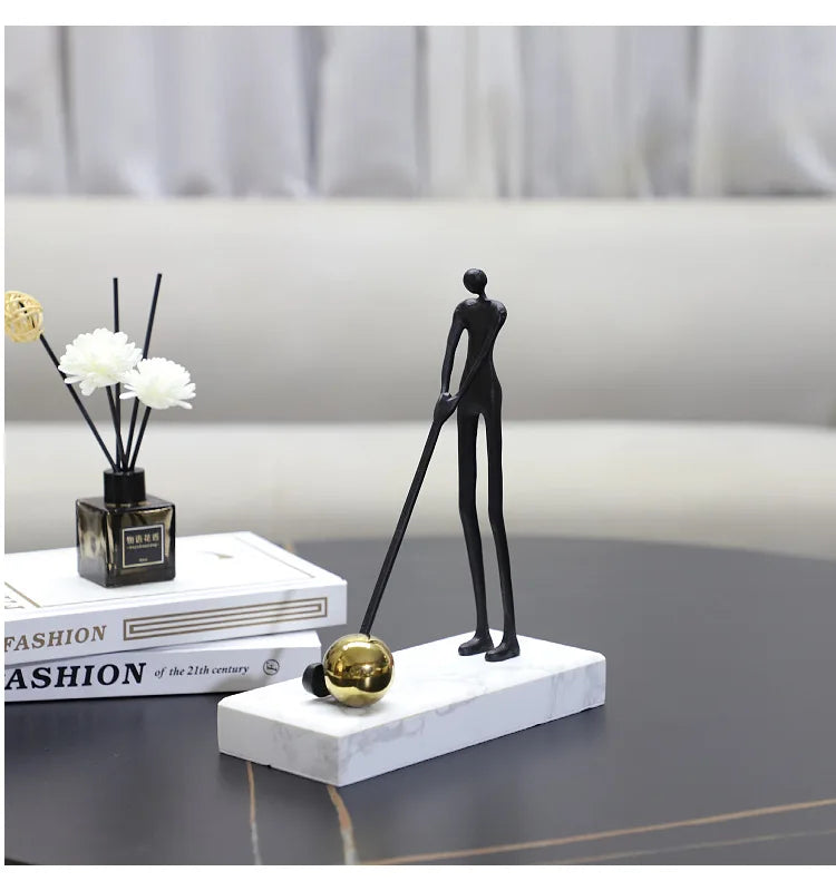 Abstract Golfer Figurine