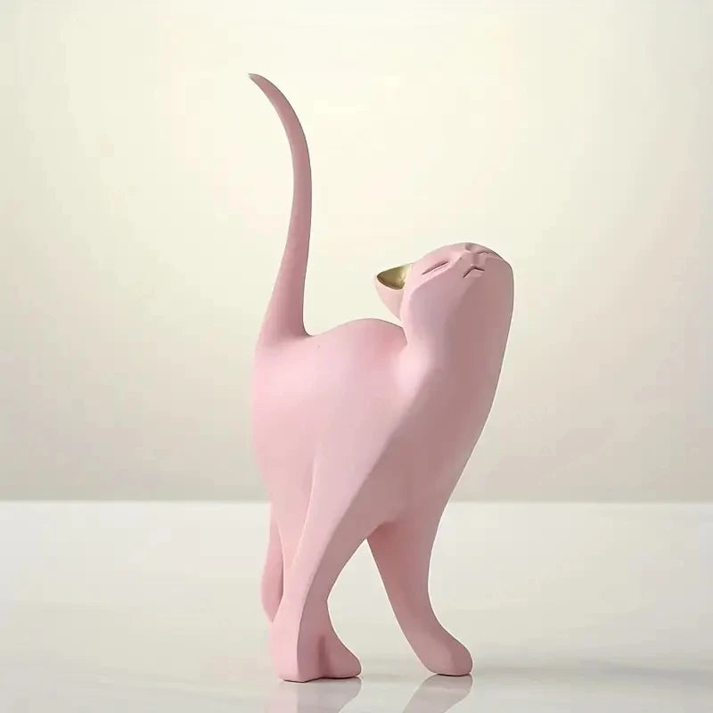 Feline Grace™ Golden Cat Sculpture Set
