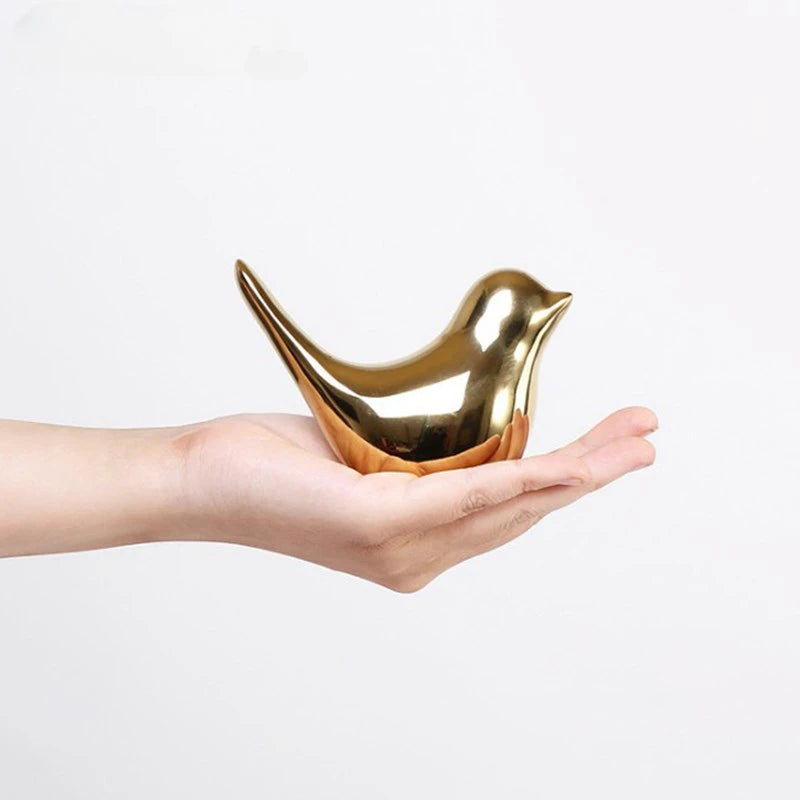 Glazed Ceramic Bird Figurine