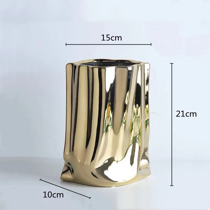 Ruffle & Shine™ Ceramic Vase