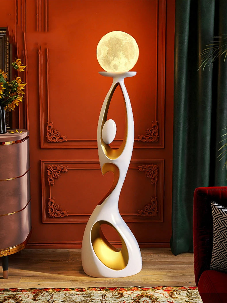 Lunar Embrace™ Sculptural Floor Lamp