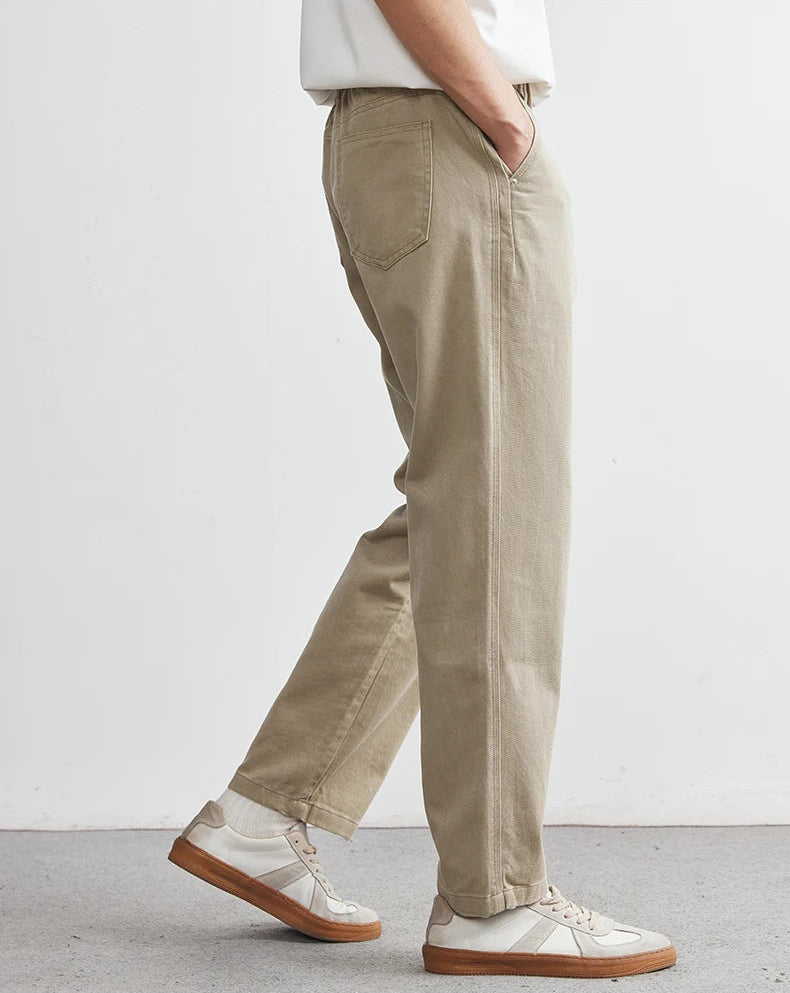Cotton Wide-Leg Pants