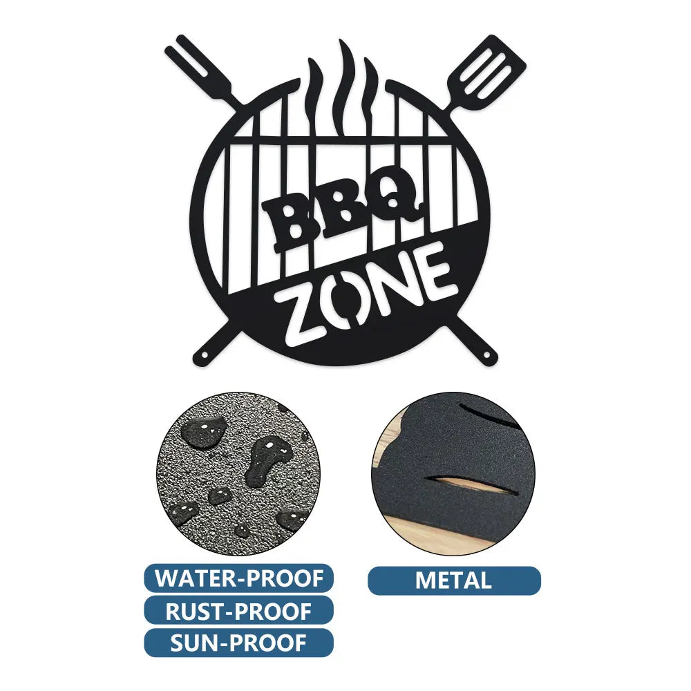 GrillZone™ Metal BBQ Sign