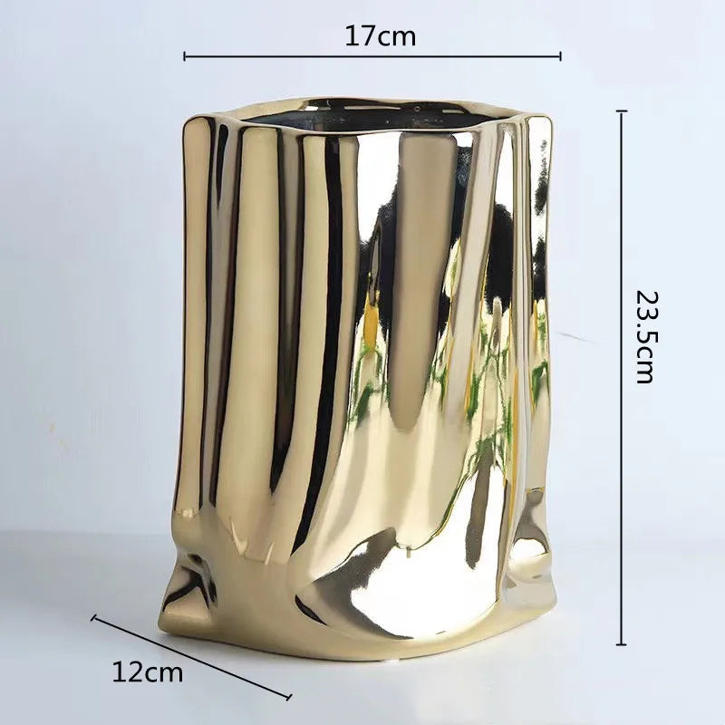 Ruffle & Shine™ Ceramic Vase