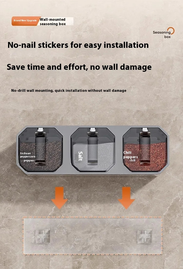 SpiceVault™ Wall-Mounted Spice Organizer