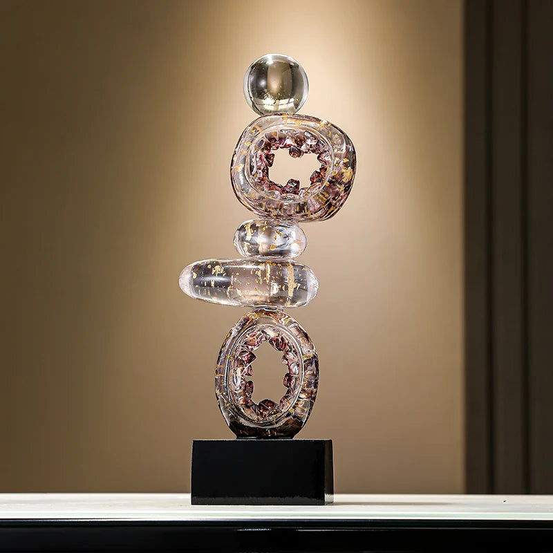 Stacked Totem Resin Sculpture