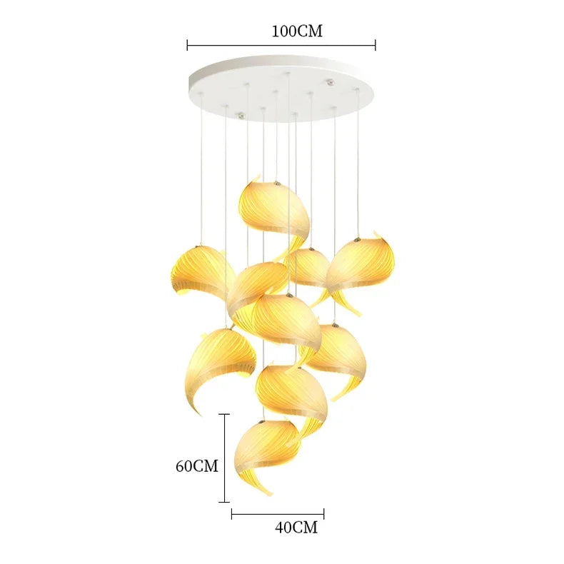 The Marea - Shell-Inspired Pendant Light in Natural Materials