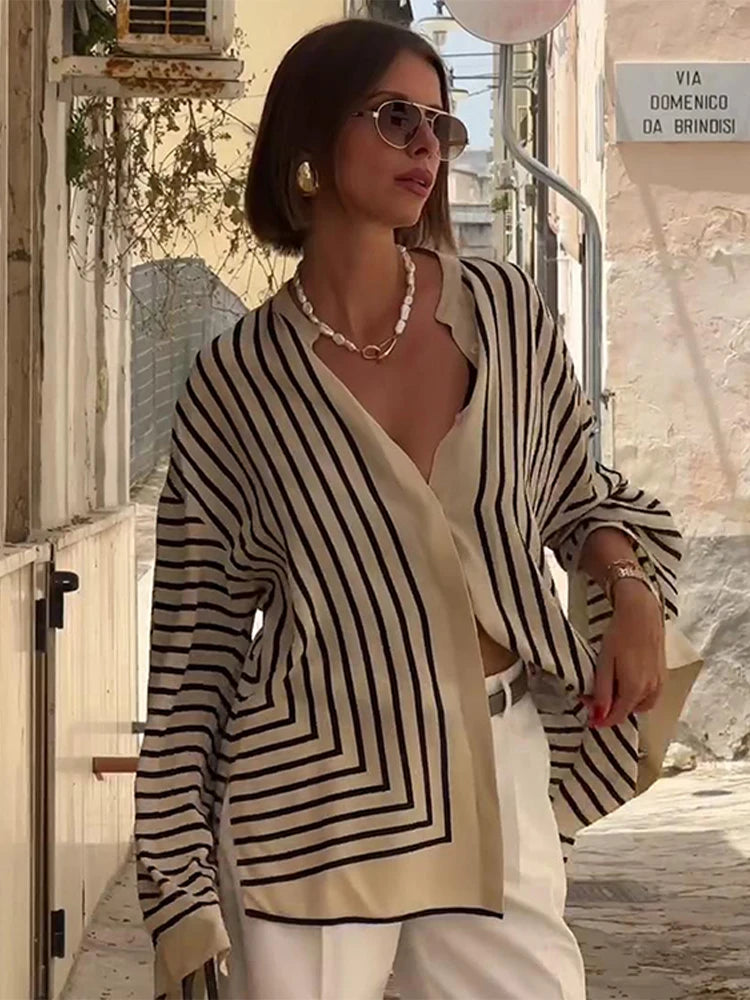 Riviera Stripe Relaxed Blouse