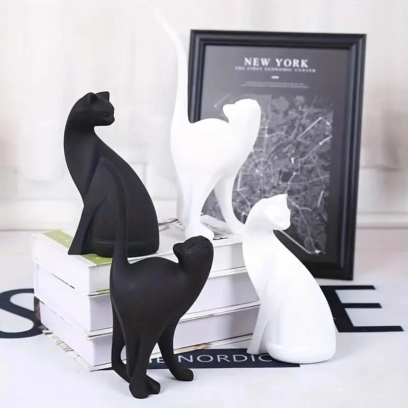 Feline Grace™ Golden Cat Sculpture Set