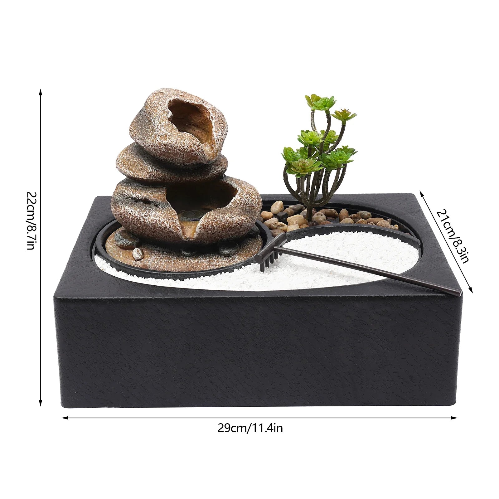 ZenCascade™ LED Tabletop Water Fountain