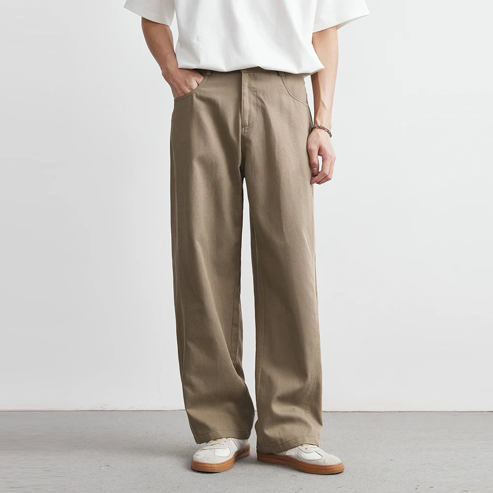 Lyocell-Cotton Washed Casual Pants