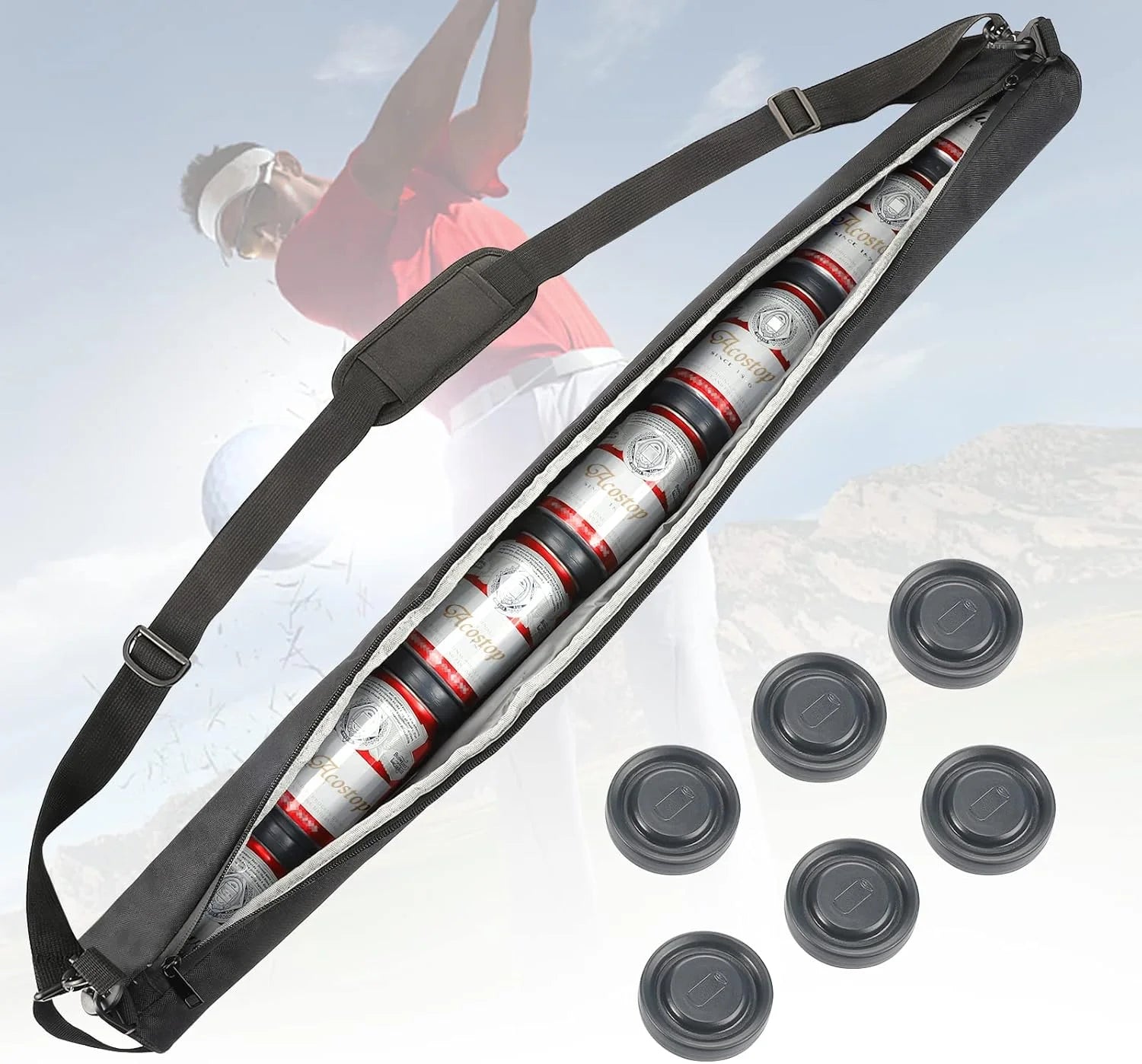 Beer Cooling Sleeve For Golf Bag